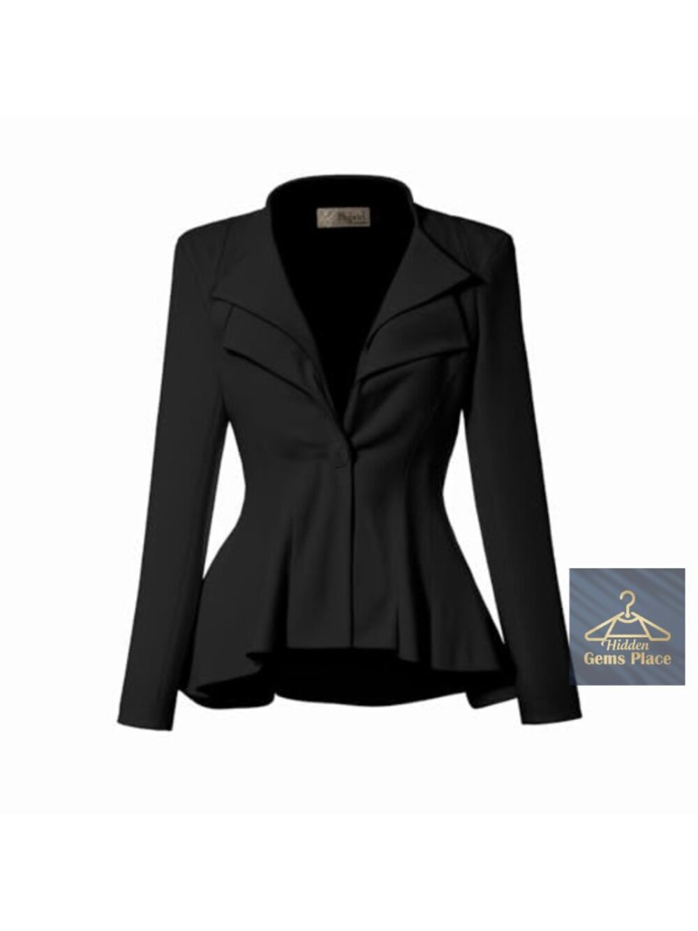 Women's Ultra Stretch Office Blazer Double Notch Lapel